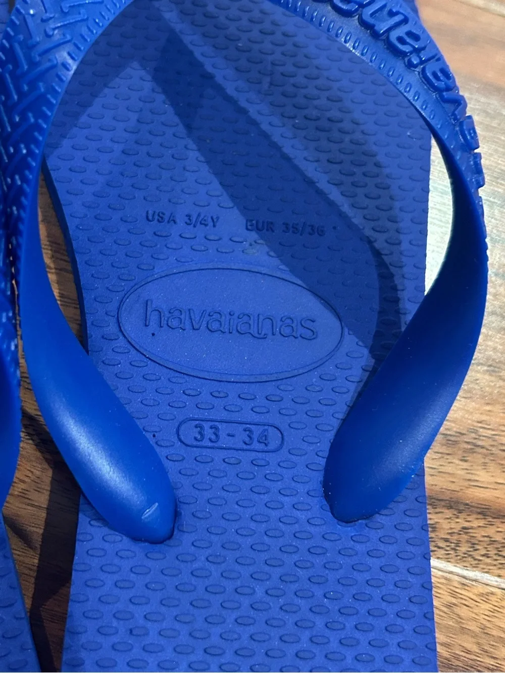 Havaianas kids blue sandals boys 3/4 years 33/34